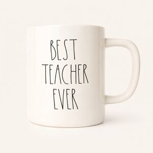 Rae Dunn Best Teacher Ever Mug White Artisan Collection